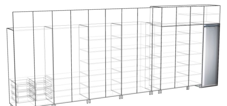 Plakar – Garderober 243×625 cm